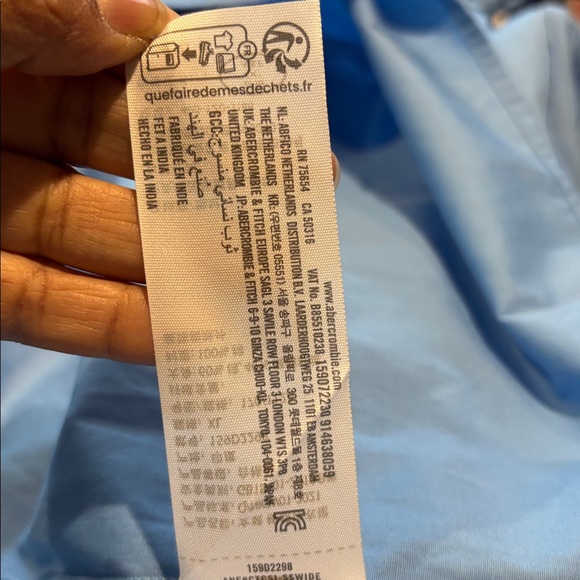 Abercrombie and fitch XL Light Blue Ruched Strap Maxi Dress - Picture 14 of 16